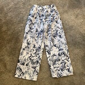 Panama Jack Flowy Palm Leaf Floral Pants-small